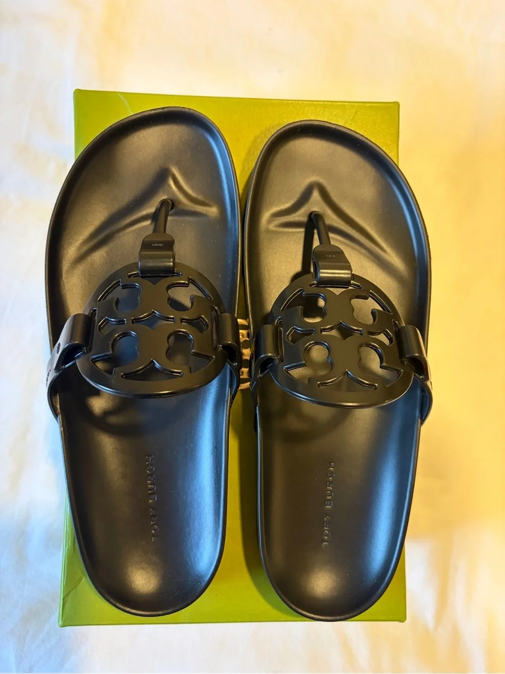 Tory Burch Miller Cloud Lite TPU Lightweight Sandals Size 7 Black